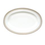 Lattice Gold Oval Platter 14-1/4"